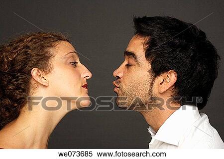 Man and woman about to kiss View Large Photo Image Stock Photography - Man and woman about to kiss. Fotosearch