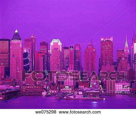 MIDTOWN SKYLINE. MANHATTAN NEW YORK. USA View Large Photo Image Stock Photo - MIDTOWN SKYLINE. MANHATTAN NEW YORK. USA. Fotosearch