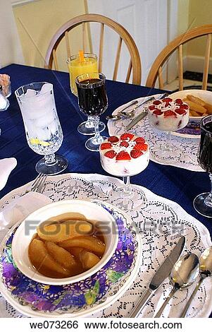 Morning meal at a bed and breakfast in Nashville, Indiana USA. 1875 Homestead B&B-have property release. View Large Photo Image Stock Photograph - Morning meal at a bed and breakfast in Nashville, Indiana USA. 1875 Homestead B&B-have property release.. Fotosearch