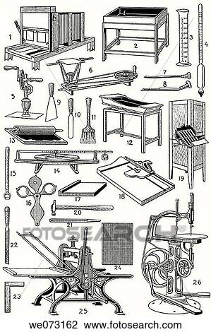 Old photogravure tools View Large Photo Image Stock Image - Old photogravure tools. Fotosearch