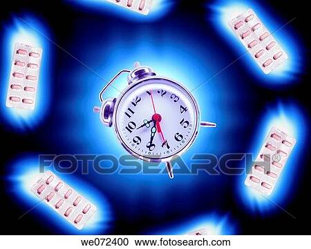 Pills around Alarm Clock View Large Photo Image Stock Image - Pills around Alarm Clock. Fotosearch