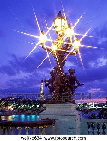 Picture - PONT ALEXANDRE III. RIVER SEINE. PARIS FRANCE. Fotosearch
