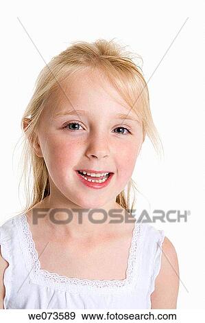 Portrait of a blond girl View Large Photo Image Stock Photo - Portrait of a blond girl. Fotosearch