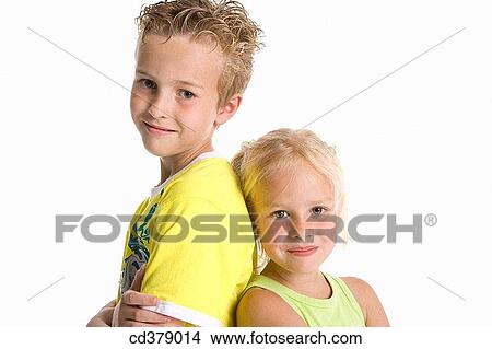 Portrait of brother and sister View Large Photo Image Picture - Portrait of brother and sister. Fotosearch