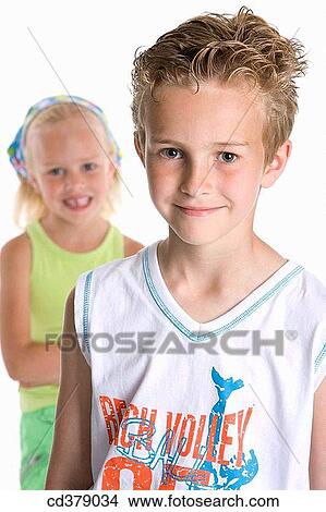 Portrait of brother and sister View Large Photo Image Picture - Portrait of brother and sister. Fotosearch