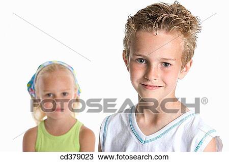 Portrait of brother and sister View Large Photo Image Stock Image - Portrait of brother and sister. Fotosearch