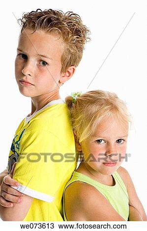 Portrait of brother and sister View Large Photo Image Stock Image - Portrait of brother and sister. Fotosearch