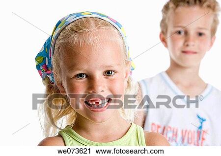 Portrait of brother and sister View Large Photo Image Stock Image - Portrait of brother and sister. Fotosearch