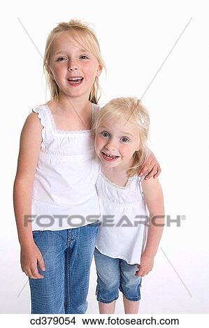 Portrait of two blond girls View Large Photo Image Picture - Portrait of two blond girls. Fotosearch