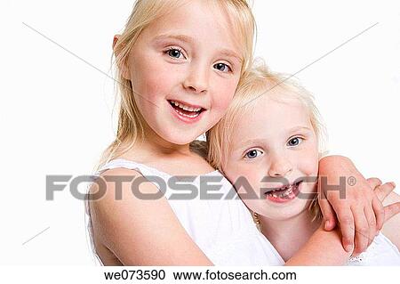 Portrait of two blond girls View Large Photo Image Stock Image - Portrait of two blond girls. Fotosearch