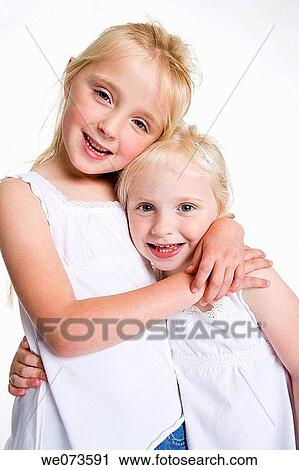 Portrait of two blond girls View Large Photo Image Stock Image - Portrait of two blond girls. Fotosearch