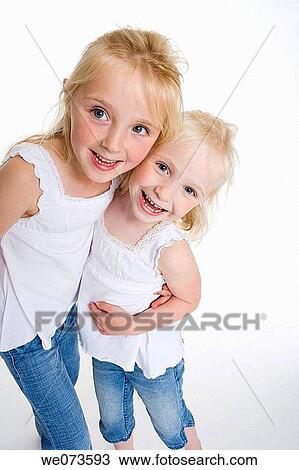 Portrait of two blond girls View Large Photo Image Stock Image - Portrait of two blond girls. Fotosearch