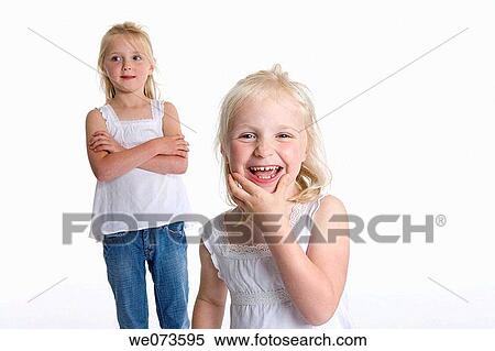Portrait of two blond girls View Large Photo Image Stock Photography - Portrait of two blond girls. Fotosearch