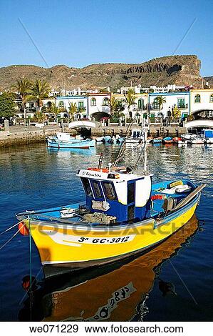 Stock Photo - Puerto de Mogan, Gran Canaria. Canary Islands, Spain. Fotosearch