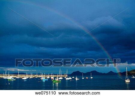 Rainbow over. Castro Urdiales. Cantabria, Spain. View Large Photo Image Stock Image - Rainbow over. Castro Urdiales. Cantabria, Spain.. Fotosearch
