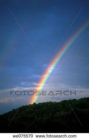 RAINBOW OVER LAND View Large Photo Image Stock Image - RAINBOW OVER LAND. Fotosearch
