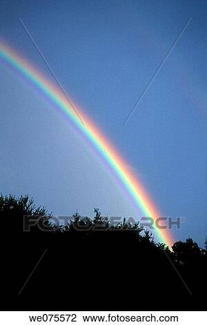 Stock Image - RAINBOW OVER LAND. Fotosearch
