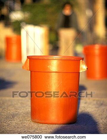 RECYCLING BINS ON. STREET View Large Photo Image Stock Image - RECYCLING BINS ON. STREET. Fotosearch