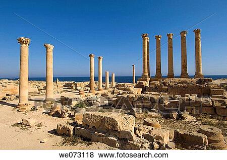 Sabratha Roman site, Tripolitania, Libya. View Large Photo Image Stock Photo - Sabratha Roman site, Tripolitania, Libya.. Fotosearch
