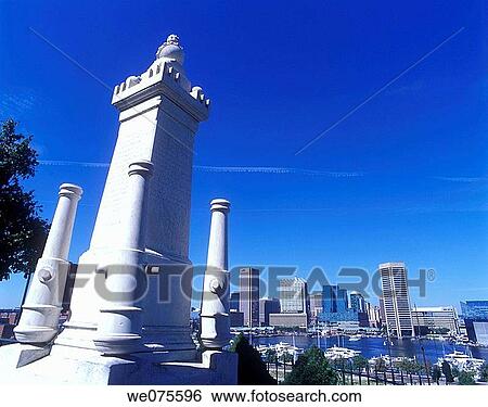SAM SMITH MONUMENT. INNER HARBOUR SKYLINE. BALTIMORE MARYLAND. USA View Large Photo Image Stock Photograph - SAM SMITH MONUMENT. INNER HARBOUR SKYLINE. BALTIMORE MARYLAND. USA. Fotosearch