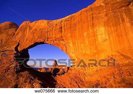 SCENIC NORTH WINDOW. ARCHES NATIONAL PARK. UTAH. USA View Large Photo Image Stock Photograph - SCENIC NORTH WINDOW. ARCHES NATIONAL PARK. UTAH. USA. Fotosearch