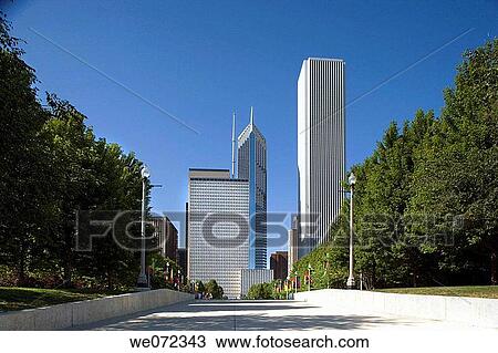 SKYLINE. MILLENNIUM PARK. CHICAGO ILLINOIS. USA View Large Photo Image Stock Image - SKYLINE. MILLENNIUM PARK. CHICAGO ILLINOIS. USA. Fotosearch