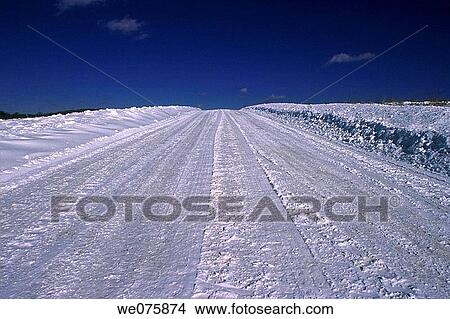 snow covered rural road View Large Photo Image Picture - snow covered rural road. Fotosearch