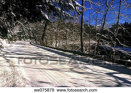 snow covered rural road View Large Photo Image Stock Photo - snow covered rural road. Fotosearch