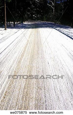 snow covered rural road View Large Photo Image Stock Photography - snow covered rural road. Fotosearch