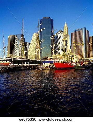 SOUTH STREET SEAPORT. MUSEUM DOWNTOWN. MANHATTAN NEW YORK. USA View Large Photo Image Stock Image - SOUTH STREET SEAPORT. MUSEUM DOWNTOWN. MANHATTAN NEW YORK. USA. Fotosearch