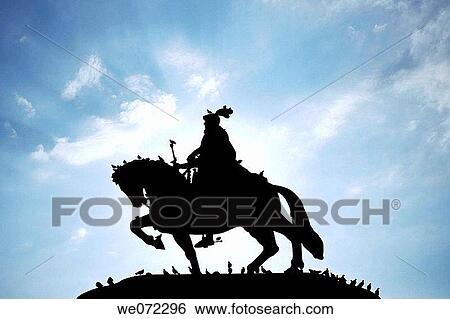 Stock Photograph - Statue of Dom Jo? o I, Pra? a da Figueira, Lisbon, Portugal, Europe. Fotosearch