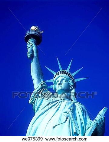Stock Photo - STATUE OF LIBERTY. NEW YORK HARBOR. NEW YORK. USA. Fotosearch