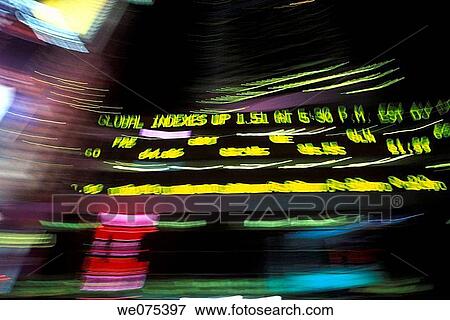 STOCK PRICE DATA TICKER. DISPLAY BROADWAY. MANHATTAN NEW YORK. USA View Large Photo Image Stock Photo - STOCK PRICE DATA TICKER. DISPLAY BROADWAY. MANHATTAN NEW YORK. USA. Fotosearch