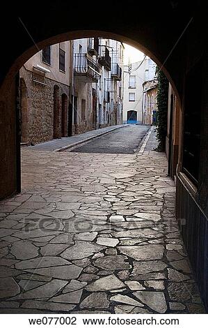 Street in Breda. La Selva, Girona province, Catalonia, Spain View Large Photo Image Stock Image - Street in Breda. La Selva, Girona province, Catalonia, Spain. Fotosearch