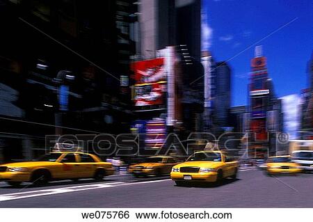 TAXI CABS TIMES SQUARE. MANHATTAN NEW YORK. USA View Large Photo Image Stock Photograph - TAXI CABS TIMES SQUARE. MANHATTAN NEW YORK. USA. Fotosearch