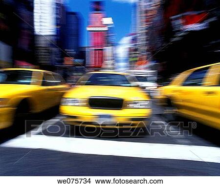 TAXI CABS TIMES SQUARE. MIDTOWN MANHATTAN. NEW YORK. USA View Large Photo Image Picture - TAXI CABS TIMES SQUARE. MIDTOWN MANHATTAN. NEW YORK. USA. Fotosearch