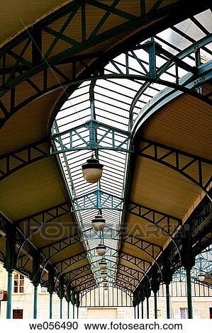 The roof structure of market place in Chartres, France (Sept. 2005) View Large Photo Image Stock Image - The roof structure of market place in Chartres, France (Sept. 2005). Fotosearch