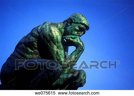 THINKER STATUE RODIN. MUSEUM PARIS FRANCE View Large Photo Image Stock Photography - THINKER STATUE RODIN. MUSEUM PARIS FRANCE. Fotosearch