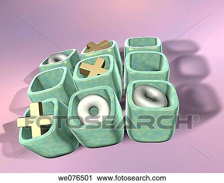 Stock Image - Tic tac toe game. Fotosearch