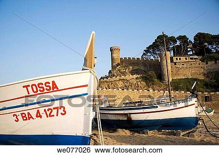 Tossa de Mar. La Selva, Girona province, Catalonia, Spain View Large Photo Image Stock Photograph - Tossa de Mar. La Selva, Girona province, Catalonia, Spain. Fotosearch
