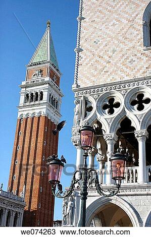 Tower in St. Mark's Square, Venice. Veneto, Italy View Large Photo Image Stock Image - Tower in St. Mark's Square, Venice. Veneto, Italy. Fotosearch