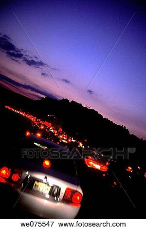 Stock Photo - TRAFFIC HIGHWAY. USA. Fotosearch
