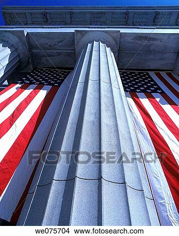 UNITED STATES FLAGS AND. STONE COLUMN View Large Photo Image Picture - UNITED STATES FLAGS AND. STONE COLUMN. Fotosearch