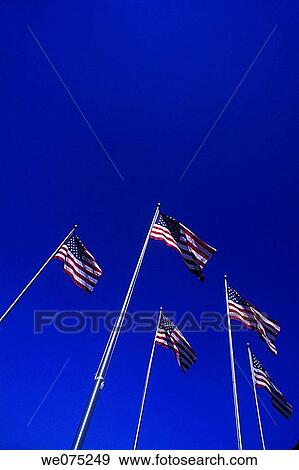 UNITED STATES FLAGS View Large Photo Image Stock Photo - UNITED STATES FLAGS. Fotosearch