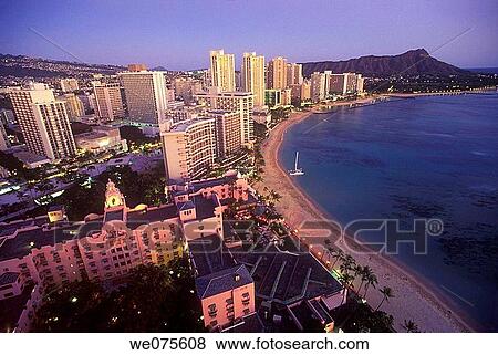 WAIKIKI BEACH HONOLULU. OAHU HAWAII. USA View Large Photo Image Stock Photo - WAIKIKI BEACH HONOLULU. OAHU HAWAII. USA. Fotosearch