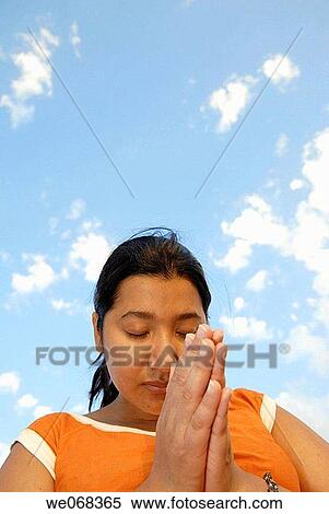 Woman in prayer. View Large Photo Image Stock Photography - Woman in prayer.. Fotosearch