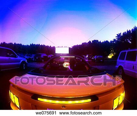YOUNG COUPLE FORD. MUSTANG CONVERTIBLE. DRIVE IN THEATER. USA View Large Photo Image Stock Image - YOUNG COUPLE FORD. MUSTANG CONVERTIBLE. DRIVE IN THEATER. USA. Fotosearch