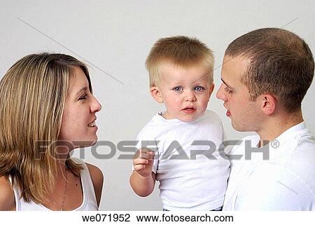 Stock Image - Young family. Fotosearch