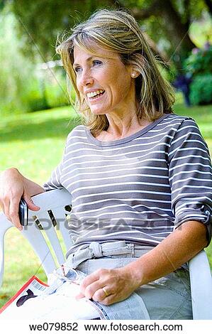 Stock Image - absent-mindedness, calm, baby boomer, Absent-minded. Fotosearch