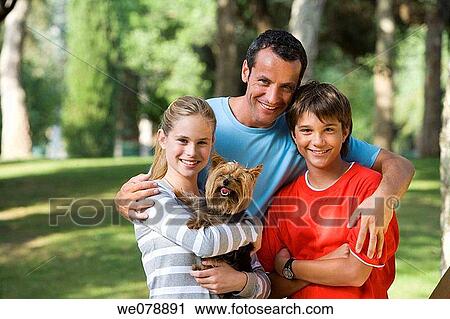 Stock Image - animal, boy, bonding, bond, affection. Fotosearch